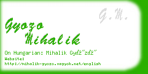 gyozo mihalik business card